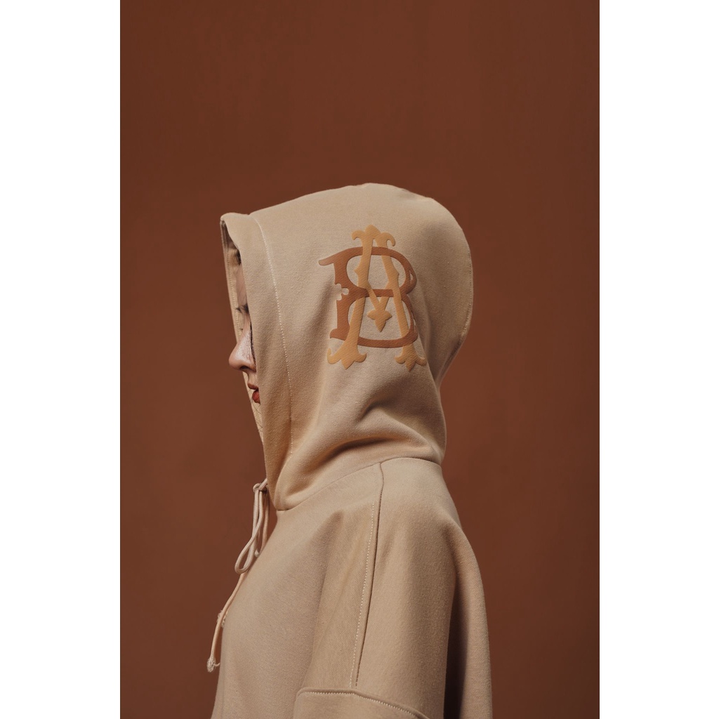 Áo hoodie nỉ bông nam nữ unisex oversize form rộng có nón trùm đầu Banawa- Liberty Hoodie - Kem