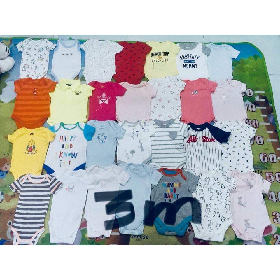 Combo 4 body chip ngắn tay cho bé