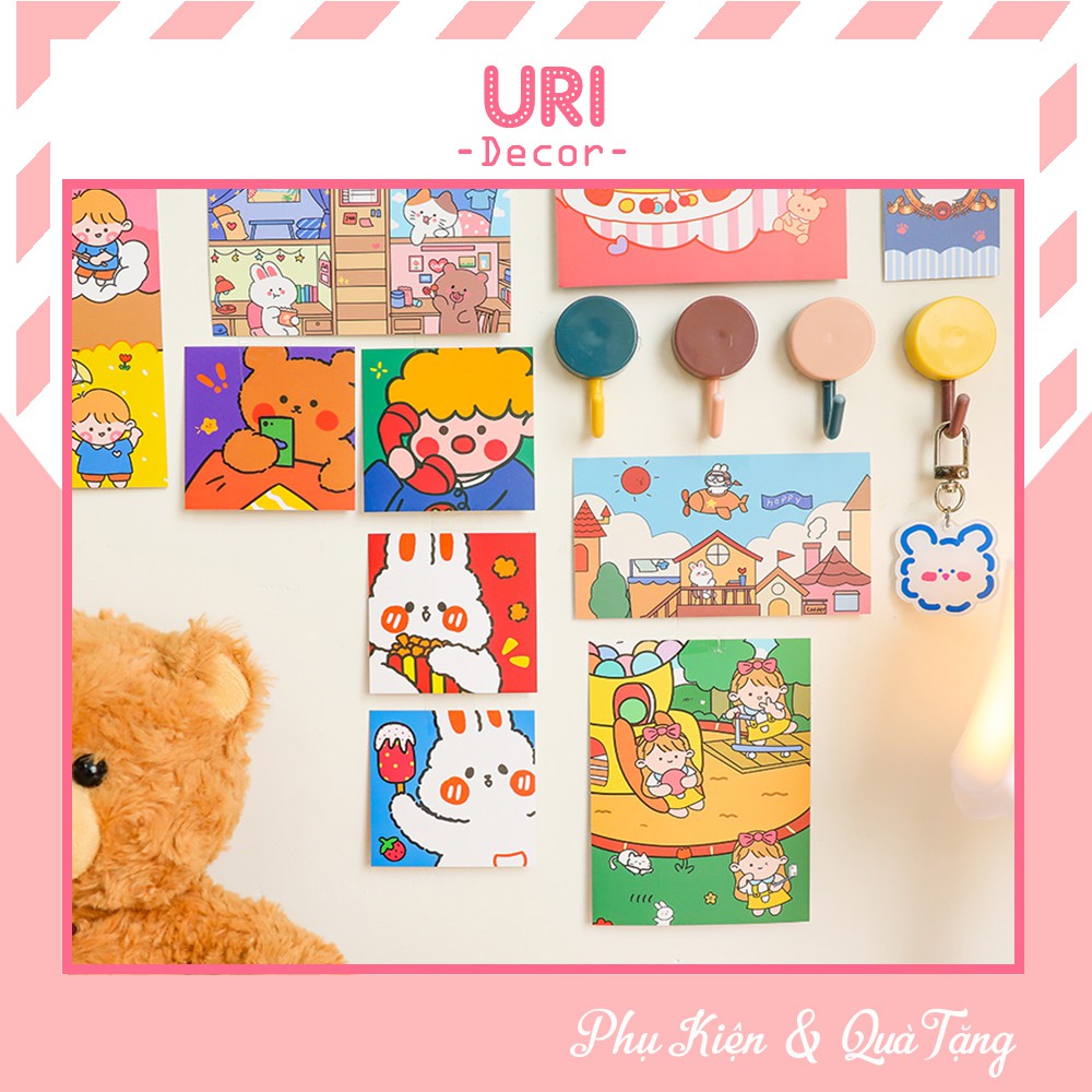 Tranh giấy dán tường decor phòng họa tiết cô gái Nhật Bản ♥️ URI DECOR ♥️ | BigBuy360 - bigbuy360.vn