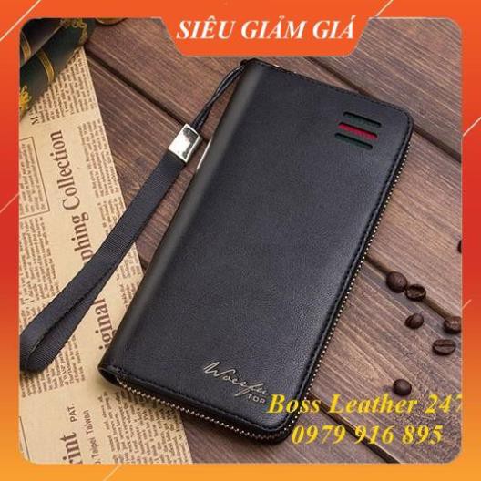 Ví Nam Cầm Tay Chính Hãng WOERFU Cao Cấp - Ví Dài Nam Chất Liệu Da PU Loại 1