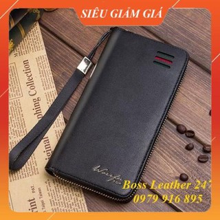 Ví Nam Cầm Tay Chính Hãng WOERFU Cao Cấp - Ví Dài Nam Chất Liệu Da PU Loại 1
