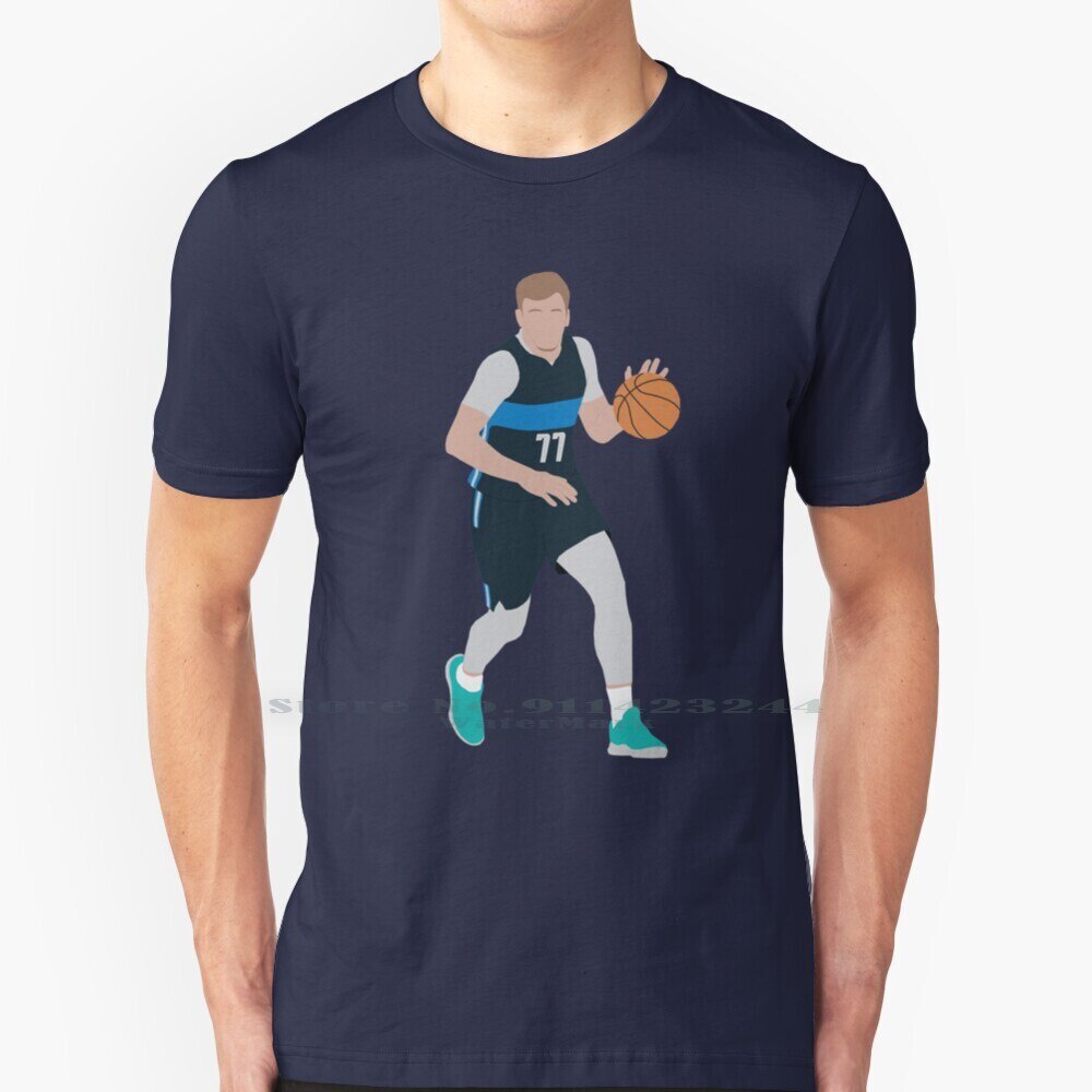 Luka Doncic Áo 100% Cotton Nguyên Chất Luka Doncic Luka Doncic Mavs Dallas Mavs Dallas Bóng Rổ Cầu T