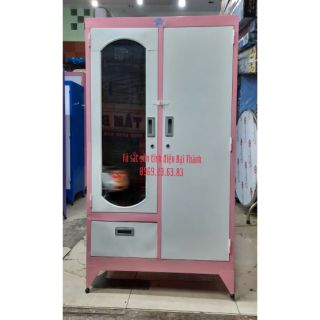 Tủ sắt sơn tĩnh điện sắt dày cao 1m6 ngang 90cm