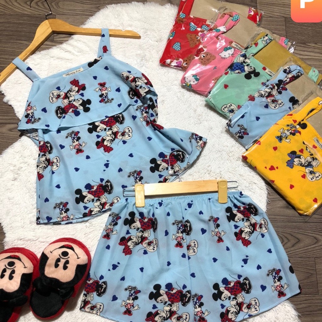 Đồ ngủ 2 dây 💖 FREE SHIP 💖  Đồ ngủ 2 dây xinh xắn, chất lụa mềm mượt, kiểu dáng quyến rủ | BigBuy360 - bigbuy360.vn