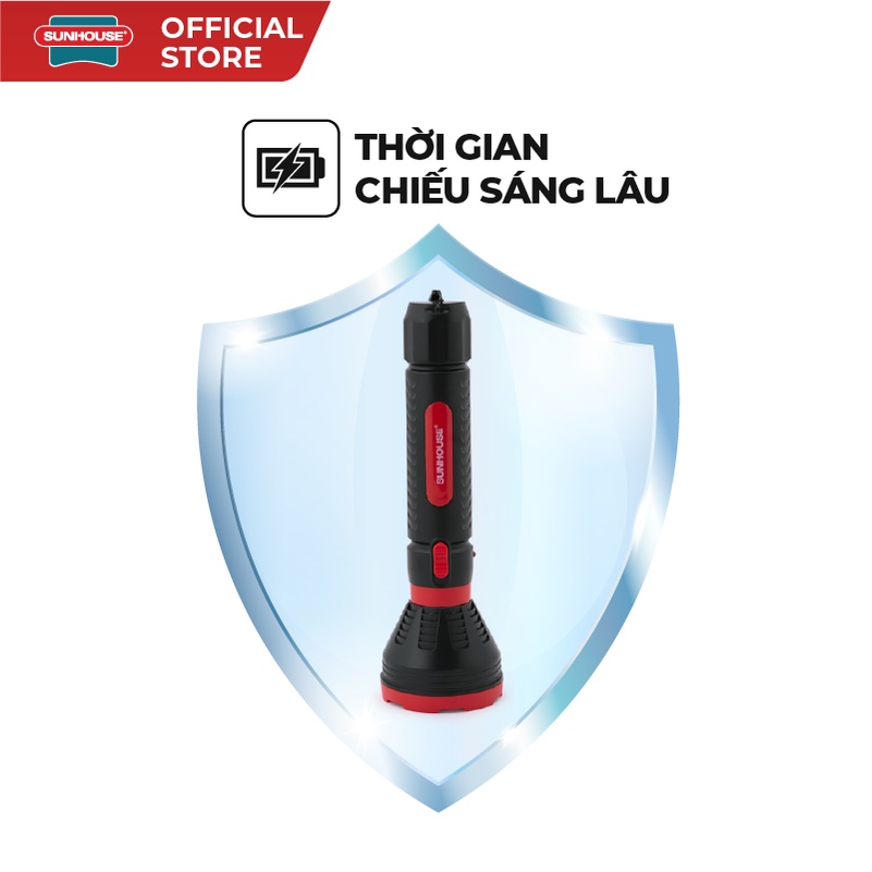 Đèn pin cầm tay siêu sáng SUNHOUSE cỡ lớn SHE-4351