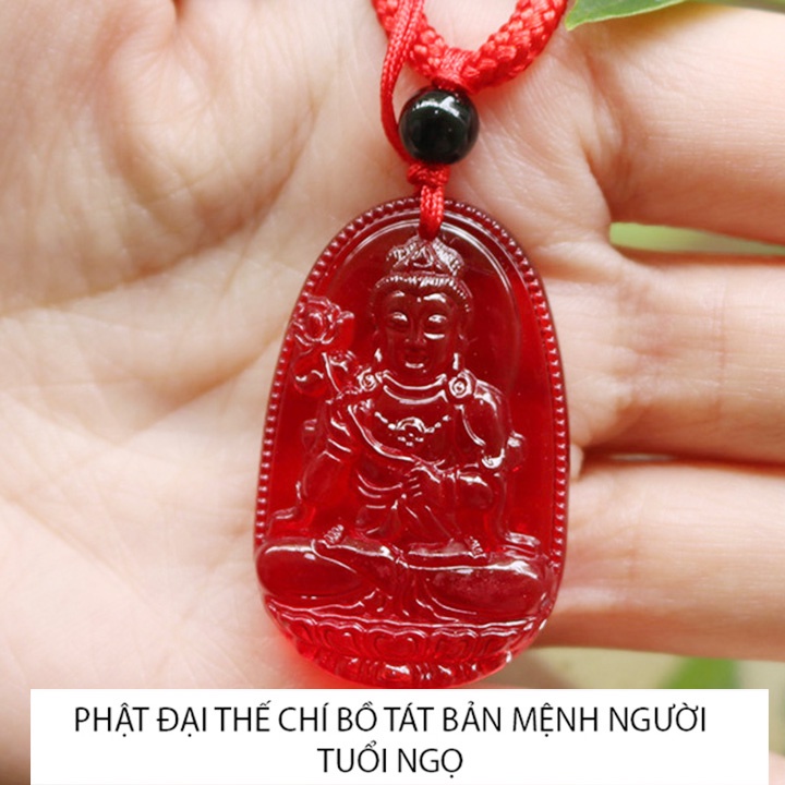 Dây chuyền dây dù đeo cổ phật Đại Thế Chí Bồ Tát size nhỏ - Bản mệnh người tuổi Dậu - mặt phật - vòng cổ phật