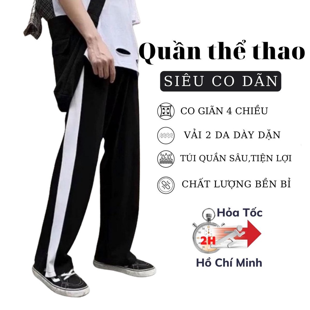 Quần jogger 1 sọc Chất Xịn ống suông