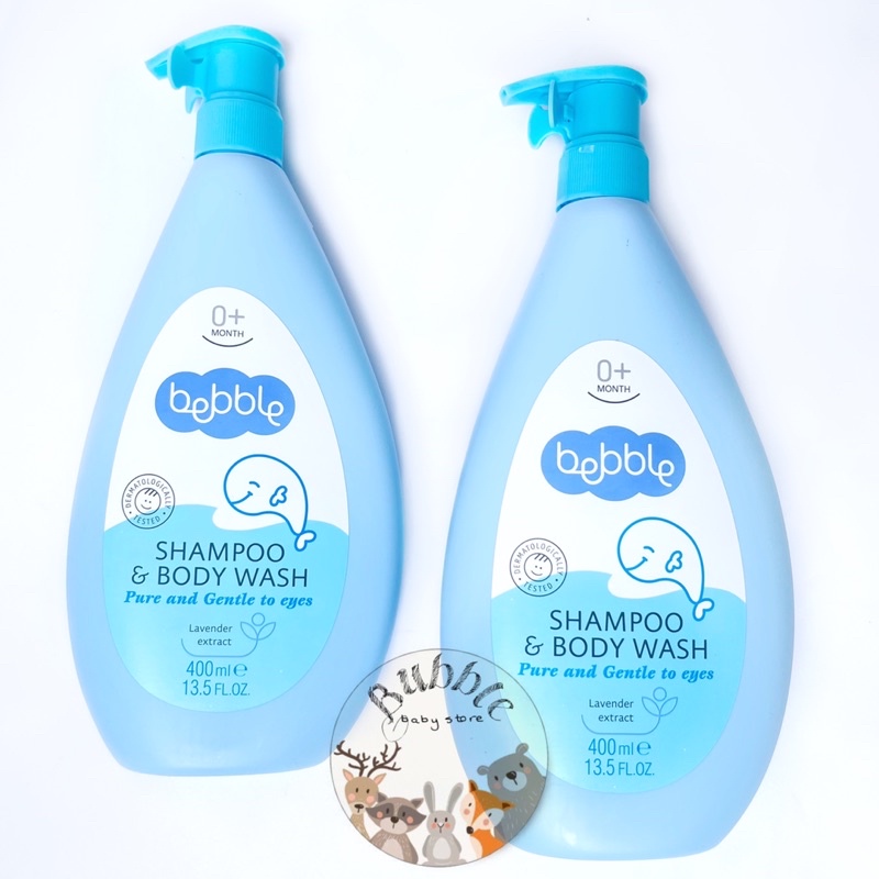 Sữa tắm gội cho bé Bebble Shampoo &amp; Body Wash 400ml