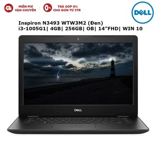 Laptop DELL Inspiron N3493 WTW3M2 (Đen) i3-1005G1| 4GB| SSD 256GB| OB| 14"FHD| WIN 10