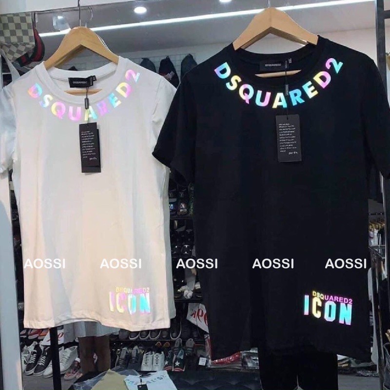 Áo thun phản quang 7 màu - DSQUARED2 -form tay lỡ Unisex