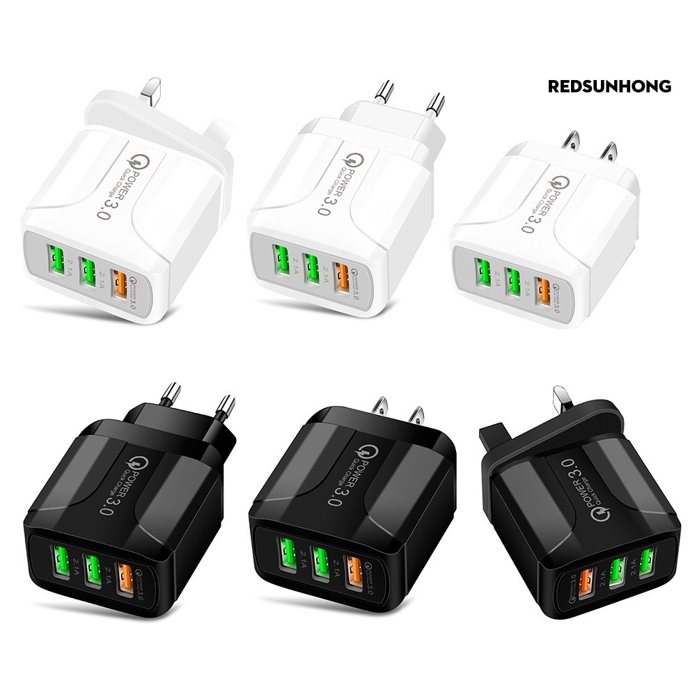 Củ Sạc Nhanh Qc3.0 5.1a 3 Cổng Usb Cho IP