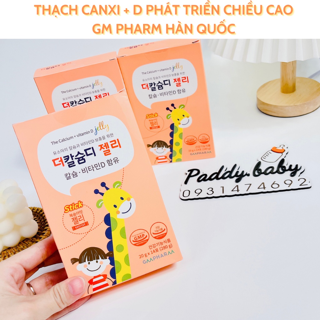 &lt;Đi Air&gt;Thạch Bổ Sung Canxi VitaminD GM PHARM Hàn Quốc Cho bé Tăng Chiều Cao Cơ Thể Khỏe Mạnh 280gr