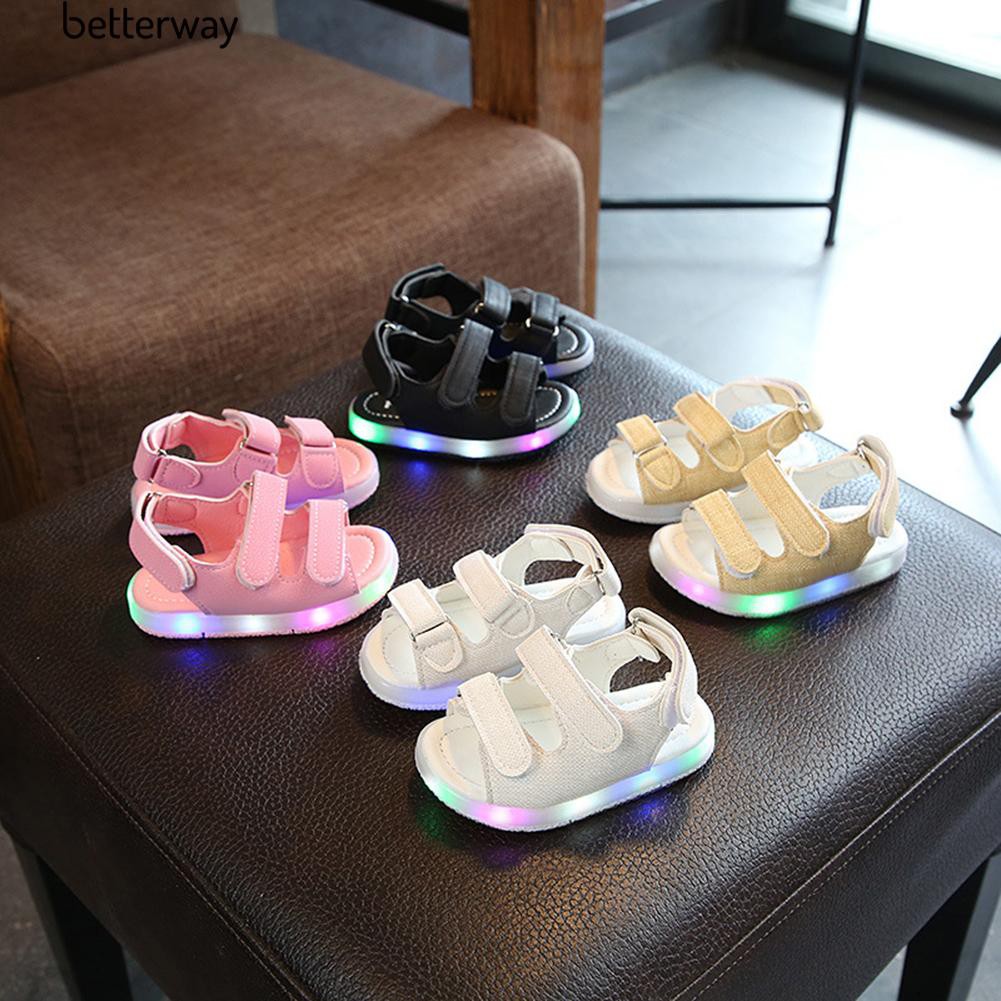 Giày Sandal Đế Gắn Đèn Led Cho Bé