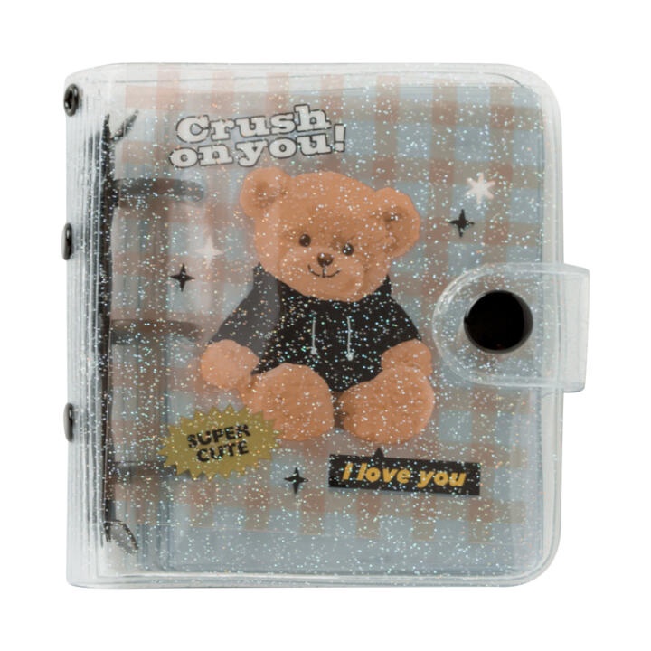 Binder Collect Book ARTBOX Hàn Quốc Đựng Photo Card Ảnh Họa Tiết Gấu 20 Sleeves Đóng Gáy Lò Xo
