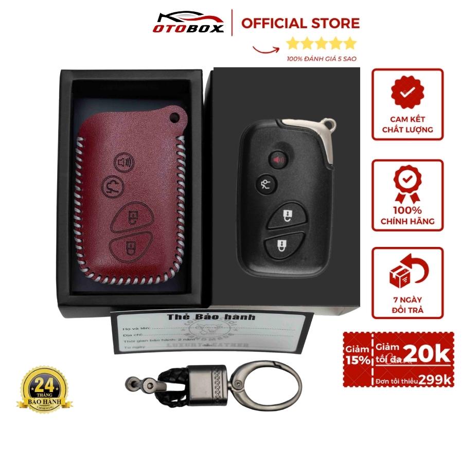 Bao da chìa khóa ô tô xe hơi Lexus chìa lệch, bọc chìa khóa smartkey da thật chống xước chính hãng OTOBOX