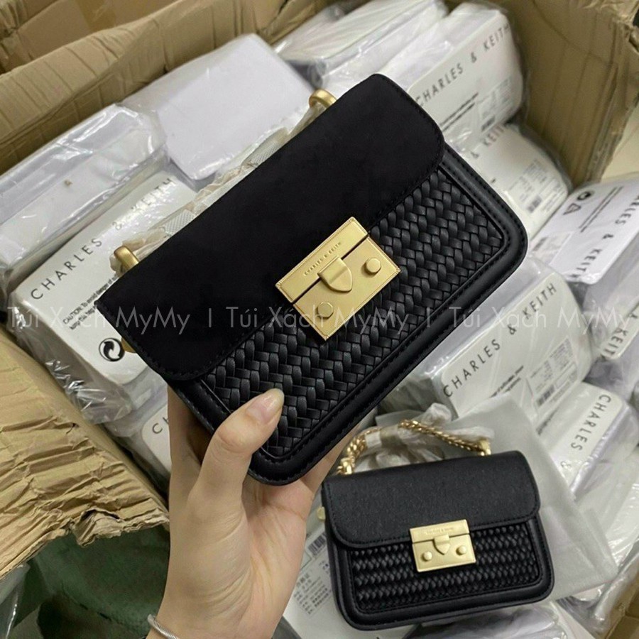 Túi Xách Thời Trang Khuy Bấm CNK Hoạ Tiết Da Đan Vặn Xoắn Cao Cấp Siêu Hot Trend | BigBuy360 - bigbuy360.vn