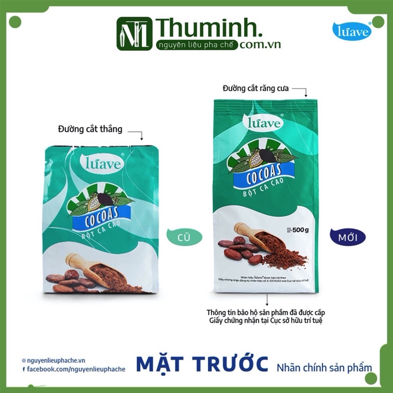 Bột Cacao Luave Nguyên Chất Gói 500gr