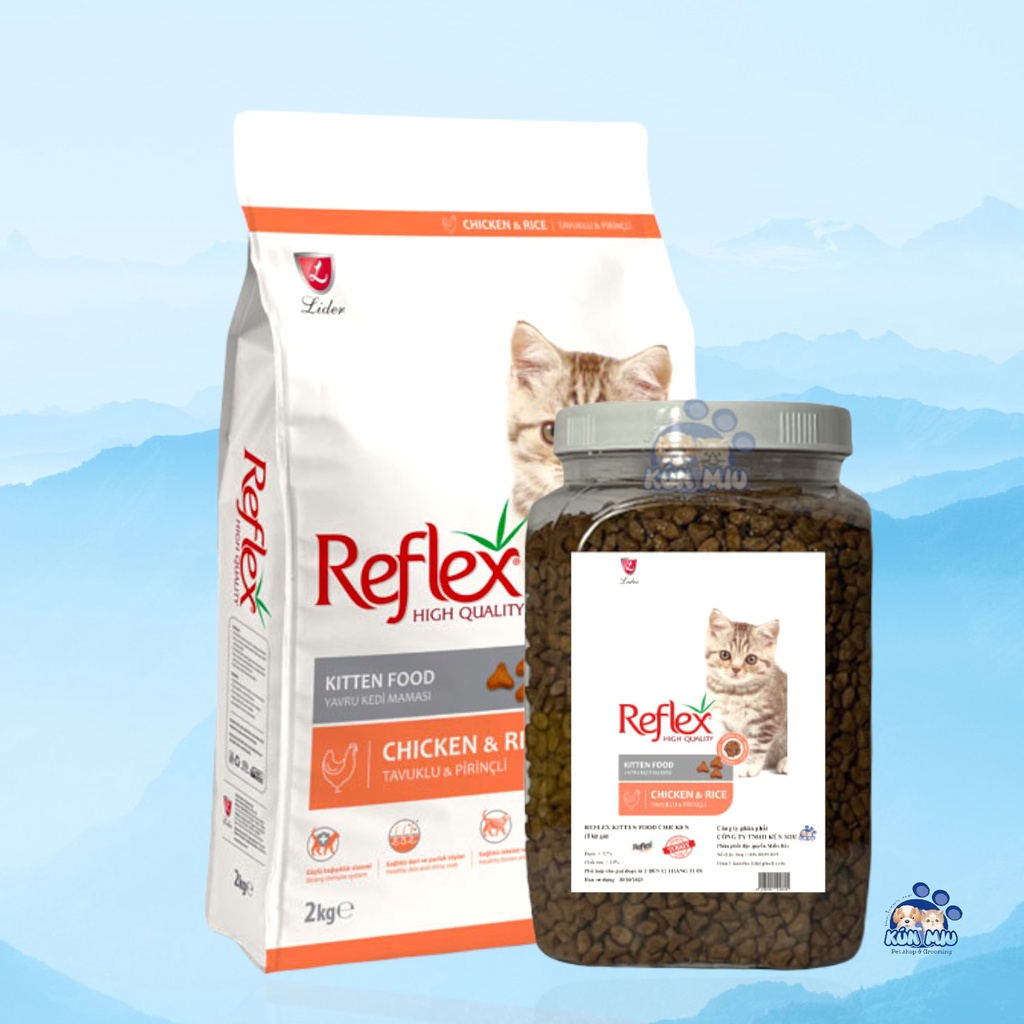 Thức ăn cao cấp Reflex Kitten dành cho mèo con 2kg-Kún Miu
