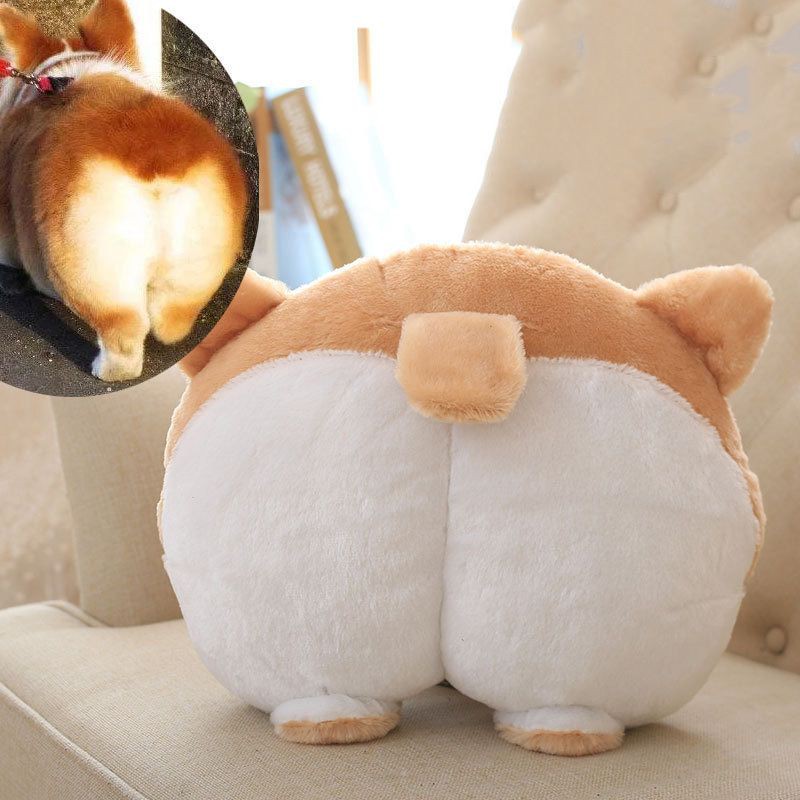 Gối kê cổ hình mông chú cún corgi đáng yêu cho xe hơi