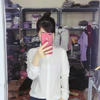 Áo sơ mi cổ đức phối tay Zara