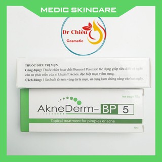 Aknederm Benzoyl Peroxide Kem giảm mụn bọc, sưng, mủ