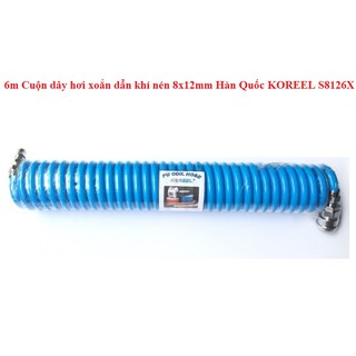 6m cuộn dây hơi xoắn dẫn khí nén 8x12mm hàn quốc koreel s8126x