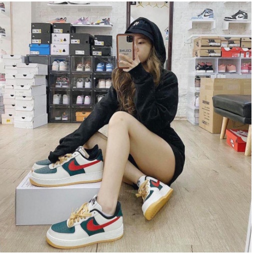 (Full box + Bill) Giày Air Force 1 Nam Nữ, Giày Sneaker AF1 Gucci Đỏ Xanh Thời Trang Cao Cấp Hottrend 2022 | WebRaoVat - webraovat.net.vn