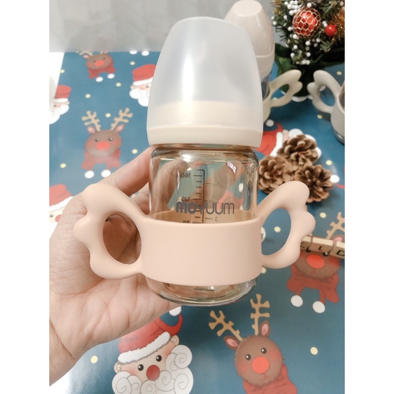 Tay Cầm/ Quai Cầm Bình Sữa Silicon 4 Màu, Phù Hợp Với Bình Sữa Cổ Rộng
