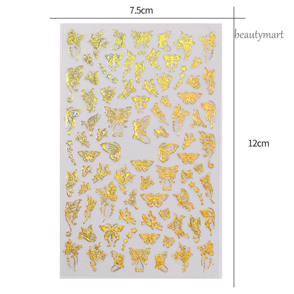 [Hàng mới về] Nhãn dán trang trí móng tay hình bươm bướm dễ thương DIY