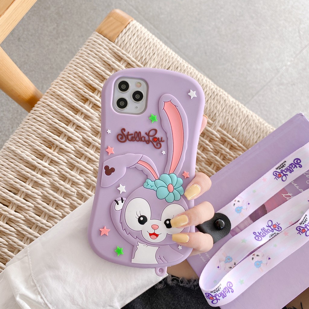 HUAWEI P20/P20 Pro/P30/P30 Pro/P40/P40 Pro/Mate 30/Mate 30 Pro/Enjoy 10 Plus/Enjoy 10E/Enjoy 9/Enjoy 9S A Rabbit With A Small Waist Lovely Cute Soft Phone Case Shoulder Bag for Girls