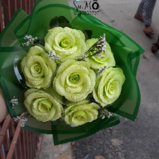 Bó hoa giấy nhún