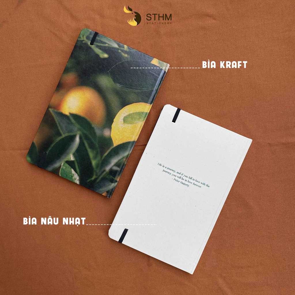 Sổ tay in theo yêu cầu - May chỉ dán keo A5 - 160 trang - STHM stationery