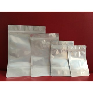 Túi zip bạc đáy đứng một mặt các size ( 65k/500g)