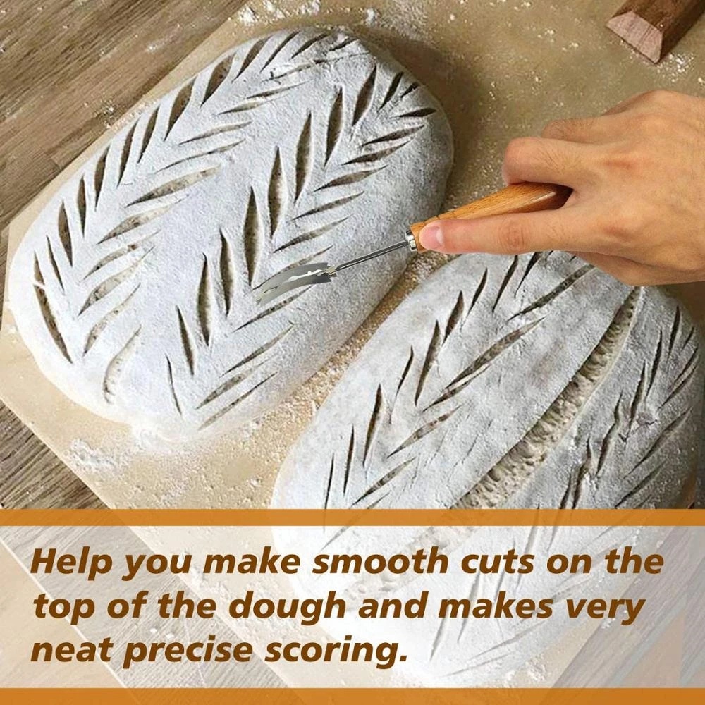 Dao cắt bột làm bánh mì Walfos thiết kế cong phong cách châu Âu