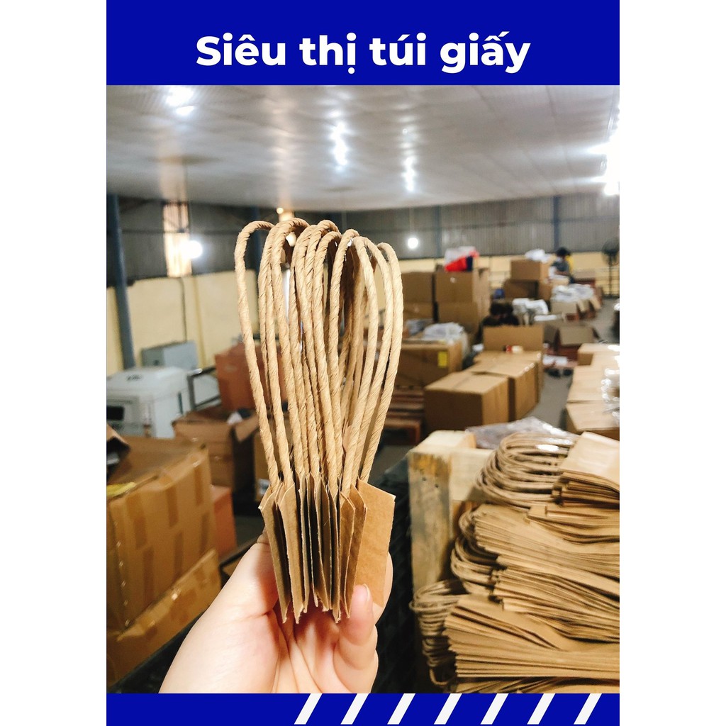 QUAI TÚI GIẤY KRAFT MÀU NÂU  KHÔNG PHẢI QUAI LY