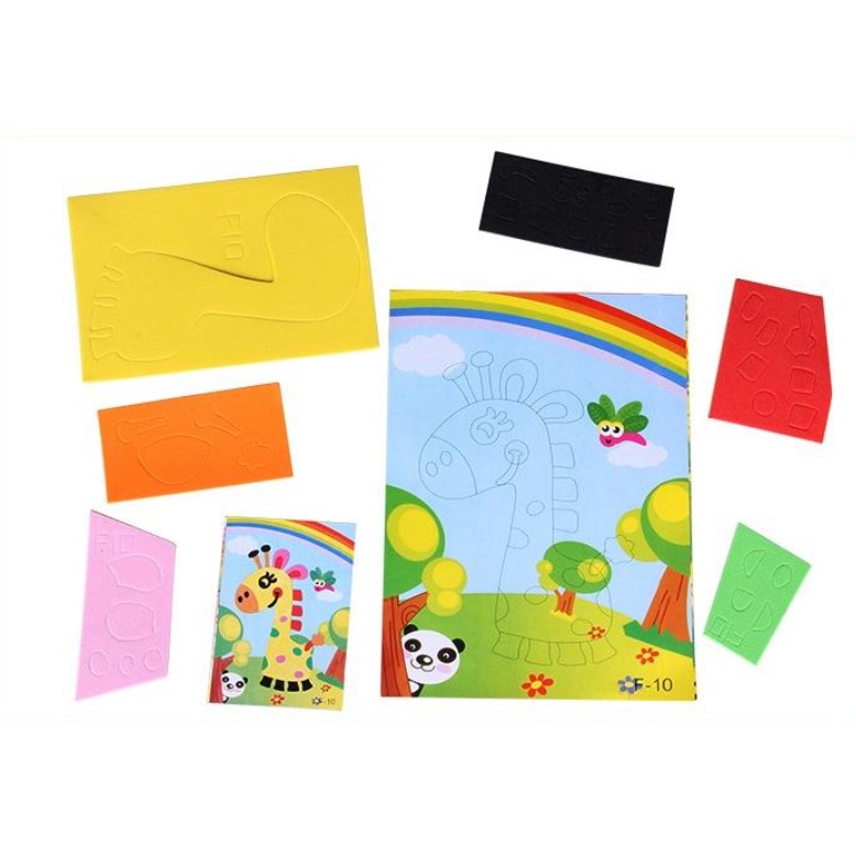 Tranh dán xốp 3D xé dán cho bé - Đồ chơi trí tuệ rèn luyện khéo léo 17*12cm DUASHOP.