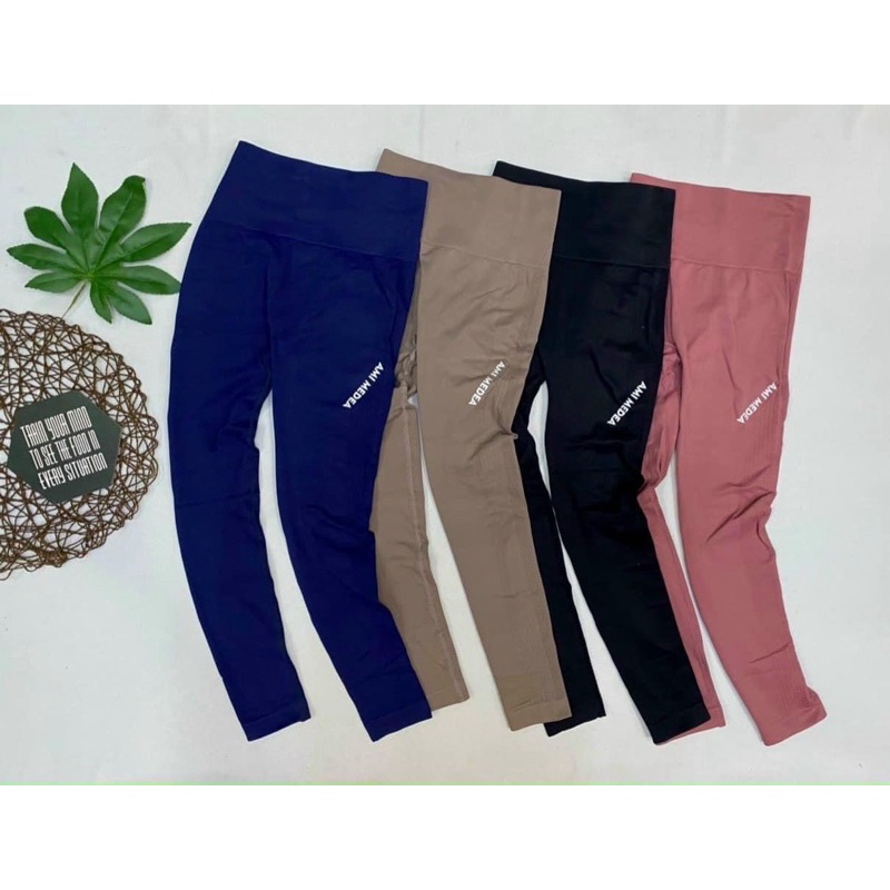 QUẦN TẬP GYM YOGA NỮ - QUẦN DÀI AMI THUN DỆT CAO CẤP