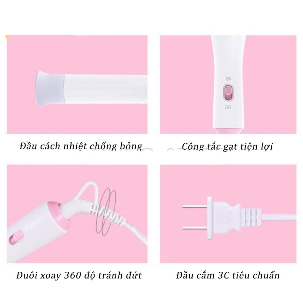 LƯỢC ĐIỆN UỐN TÓC/ GẬY UỐN TÓC TỰ ĐỘNG XOAY 360 ĐỘ ( TỔNG KHO GIA DỤNG GIÁ RẺ )