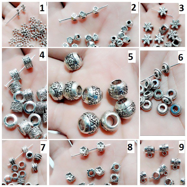 Charm giá sỉ : 50g = 23k / 1 gói [ Sỉ Charm bạc cổ 50g ]