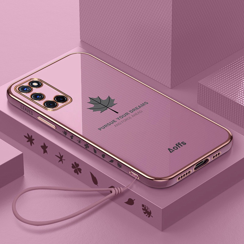 ốp lưng điện thoại mạ sang trọng tương thích với Cho OPPO A53 / A33 2020 A54 (4G) A83 A91 A92 / A52 A94(4G) Vỏ silicon mềm TPU có dây buộc case