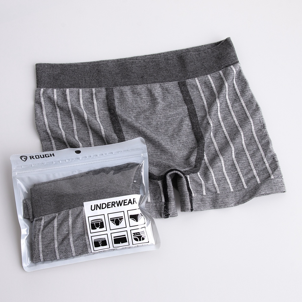 Quần Lót Dáng Đùi Boxer Briefs Dệt Không Đường May  ROUGH  Khử Mốc, Kháng Khuẩn, Kẻ Sọc 3 Màu Basic