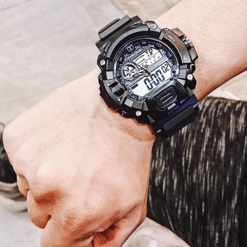 Đồng hồ nam ARMITRON size 48mm dây silicone mạnh mẽ cá tính - Hàng chính hãng nhập Mỹ