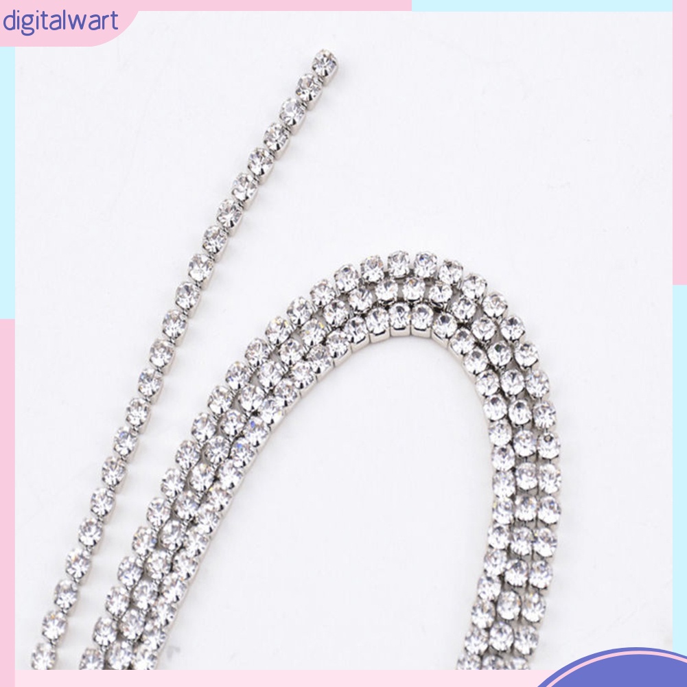 Vòng cổ hợp kim dáng dài đính đá nhân tạo lấp lánh sang trọng cá tính dành cho nữ