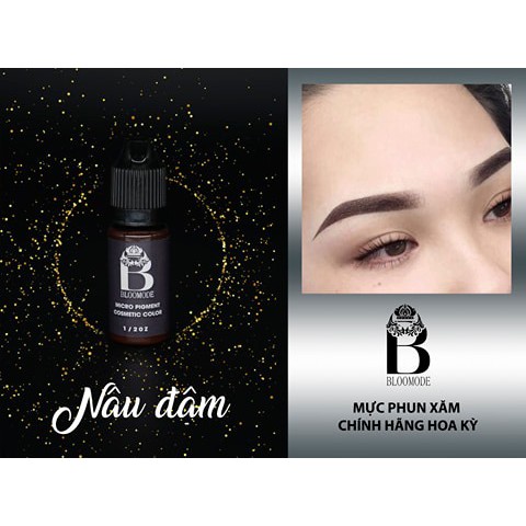 Mực Xăm Siêu Bám Bloomode Nâu Tây