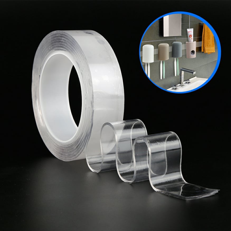 Cuộn Băng Dính Dán Viền Bồn Rửa Chén Chống Thấm Nước Trong Suốt 3cmx500cm Ron keo băng dán cạnh góc bếp lavabo