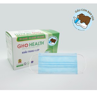 [SẴN] DẬP LOGO Khẩu trang y tế 50 cái 4 lớp GHO KTYT chuẩn xuất Đức