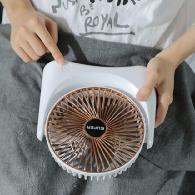 Quạt để bàn mini Super Fan, Camewell 3 chế độ mát, để bàn làm việc, ô tô...