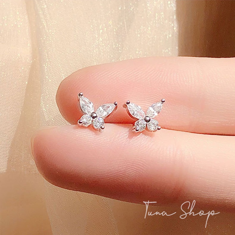 Khuyên tai Bạc nhỏ xinh / Hoa tai Bạc nữ _ 𝐂𝐚𝐦 𝐤𝐞̂́𝐭 𝐜𝐡𝐮𝐚̂̉𝐧 𝐁𝐚̣𝐜 _ 𝐓𝐔𝐍𝐀𝐒𝐇𝐎𝐏 𝐓𝐫𝐚𝐧𝐠 𝐬𝐮̛́𝐜 𝐁𝐚̣𝐜