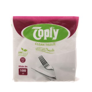 khăn giấy vuông toply 100 tờ 18*18