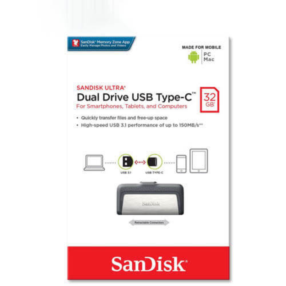 Usb 3.1 Flashdisk Otg Sandisk 16 / 32 / 64 Gb Loại C